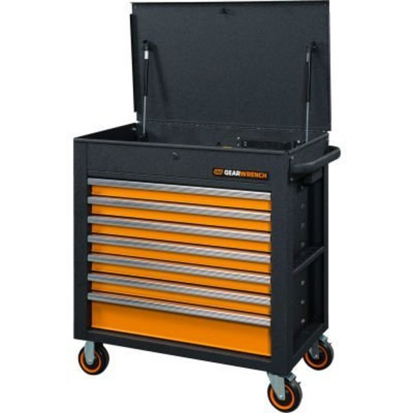 Apex Tool Group Gearwrench® GSX Series 7 Drawer Rolling Tool Cart with Tilt Top, 35"W x 20"D x 39"H 83246